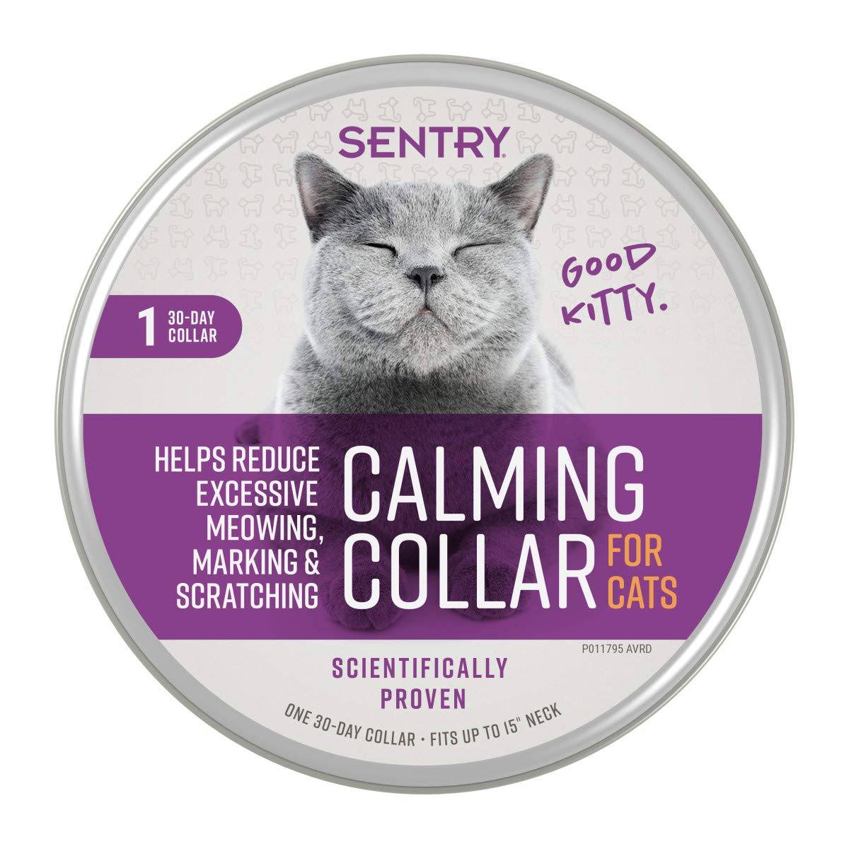 Sentry Good Kitty Calming Collar - for Cats, One Size, Fits All