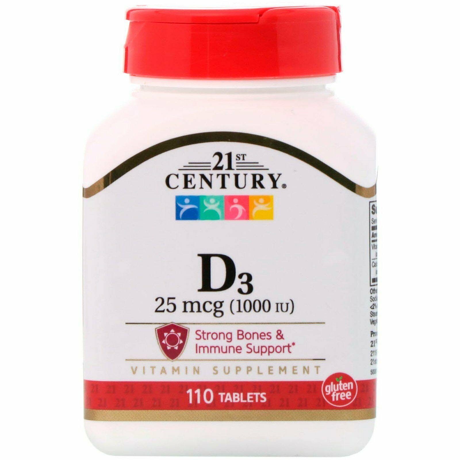 21st Century Health Care Vitamin D3 High Potency Supplement - 110 Tablets