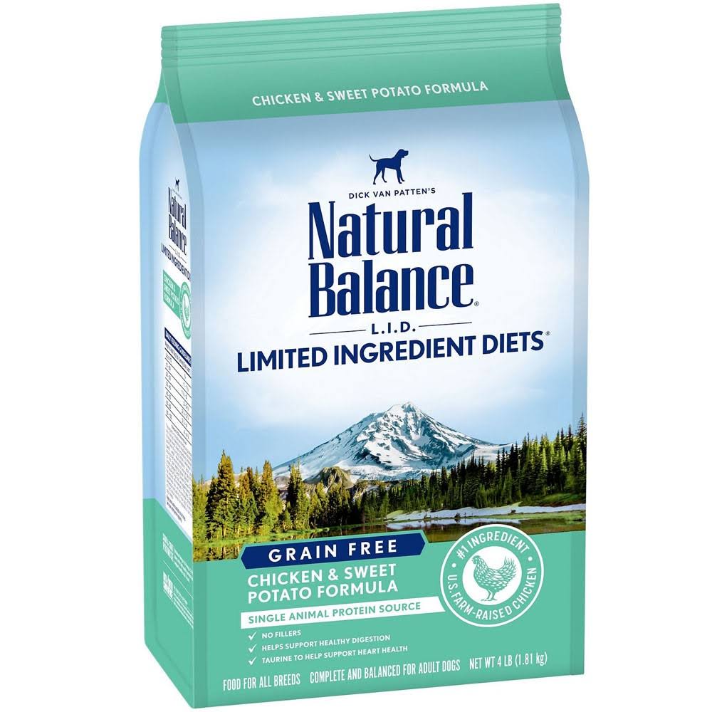 Natural Balance Limited Ingredients Diets Dog Food, Chicken & Sweet Potato Formula - 4 lb