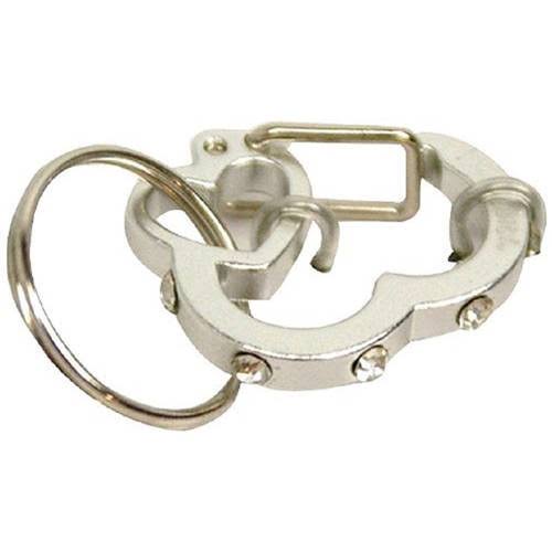 Rubit the Easy Dog Tag Rhinestone Heart Switch Clip - Silver, Small, 0.85" diameter