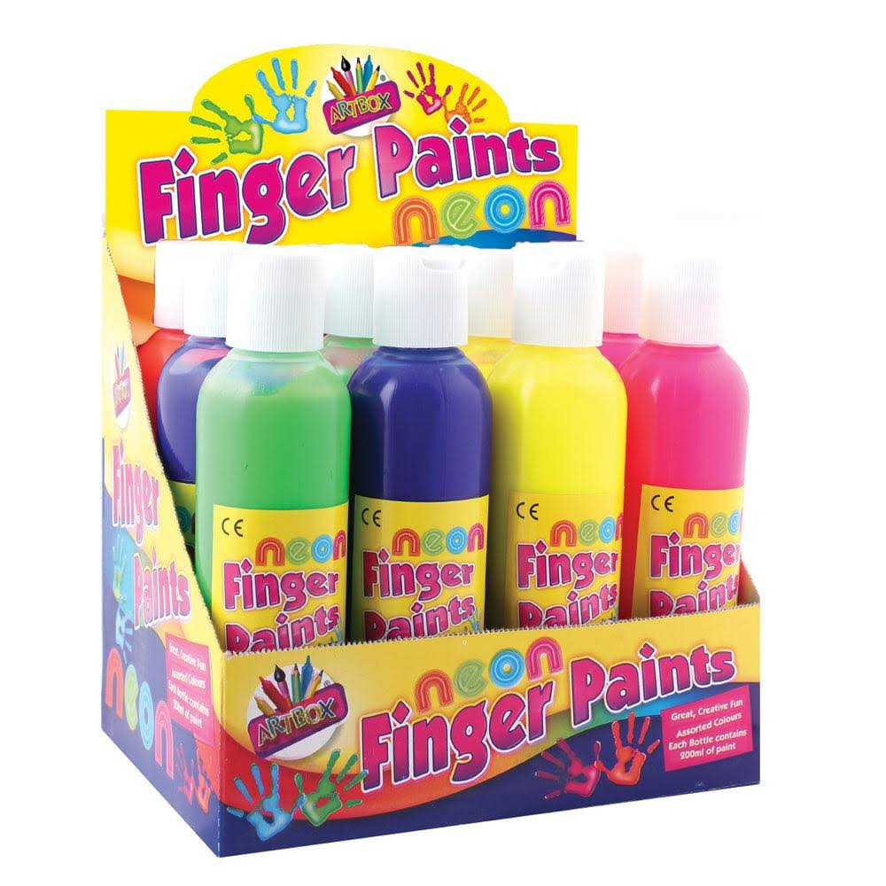 Artbox Neon Finger Paints | Kids Painting Supplies