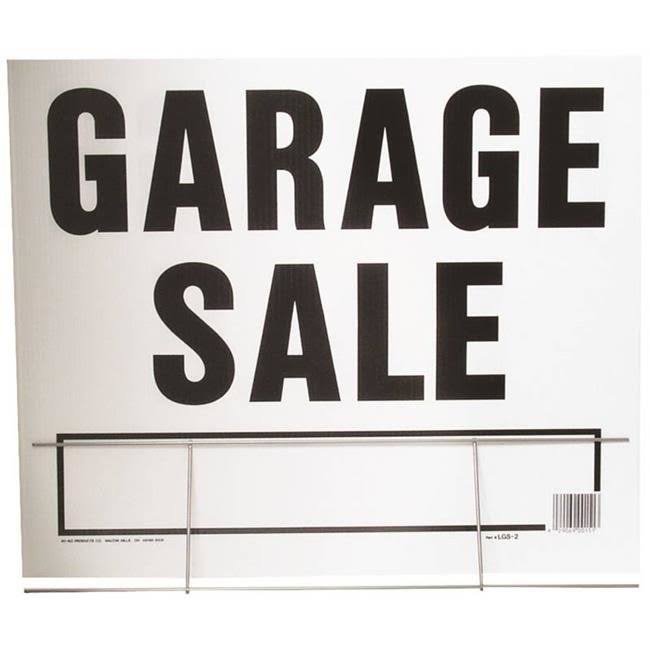 Hy-Ko White Garage Sale Lawn Sign