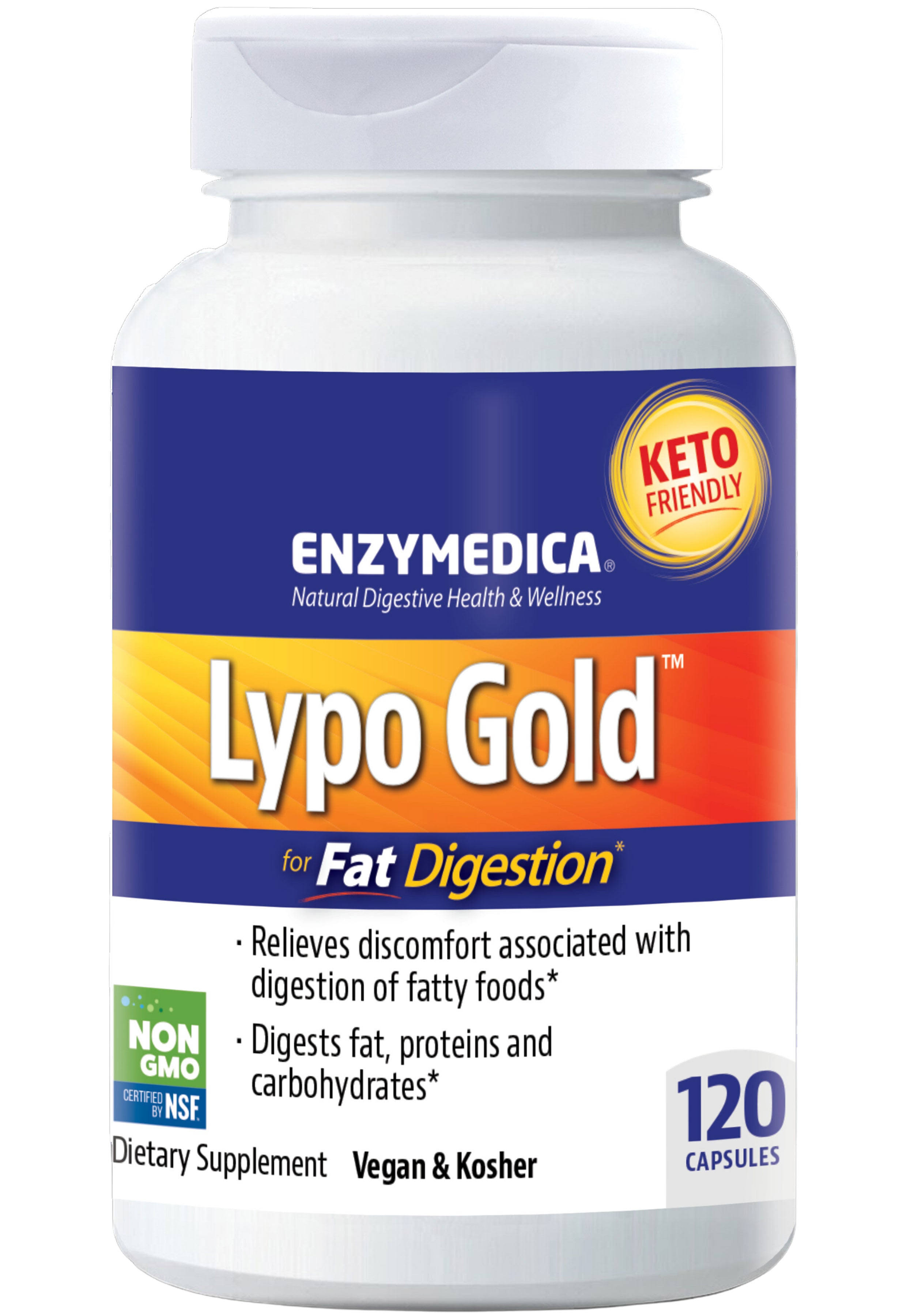 Enzymedica Lypo Gold Fat Digestion Supplement - 120 Capsules