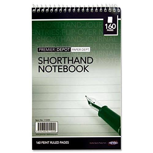 Premier Depot Shorthand Notebook - Spiral Top, 160 Page