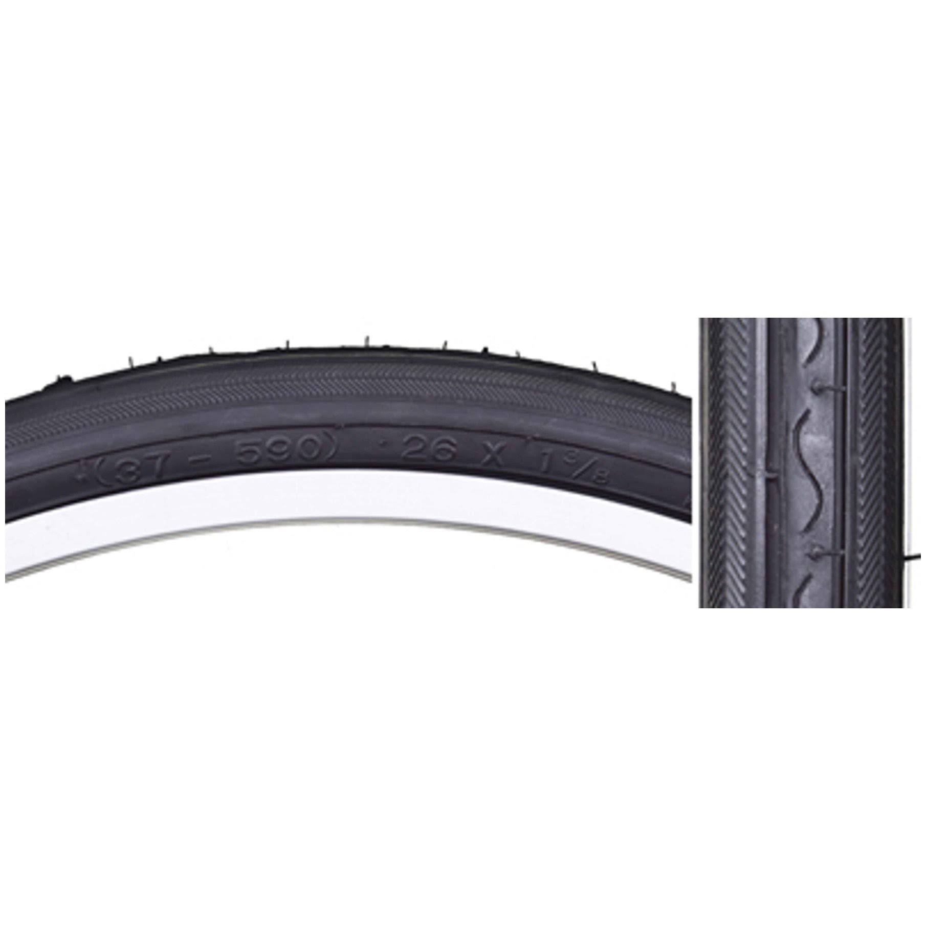 Sunlite Tire 26x1-3/8 Black/Black Road K40