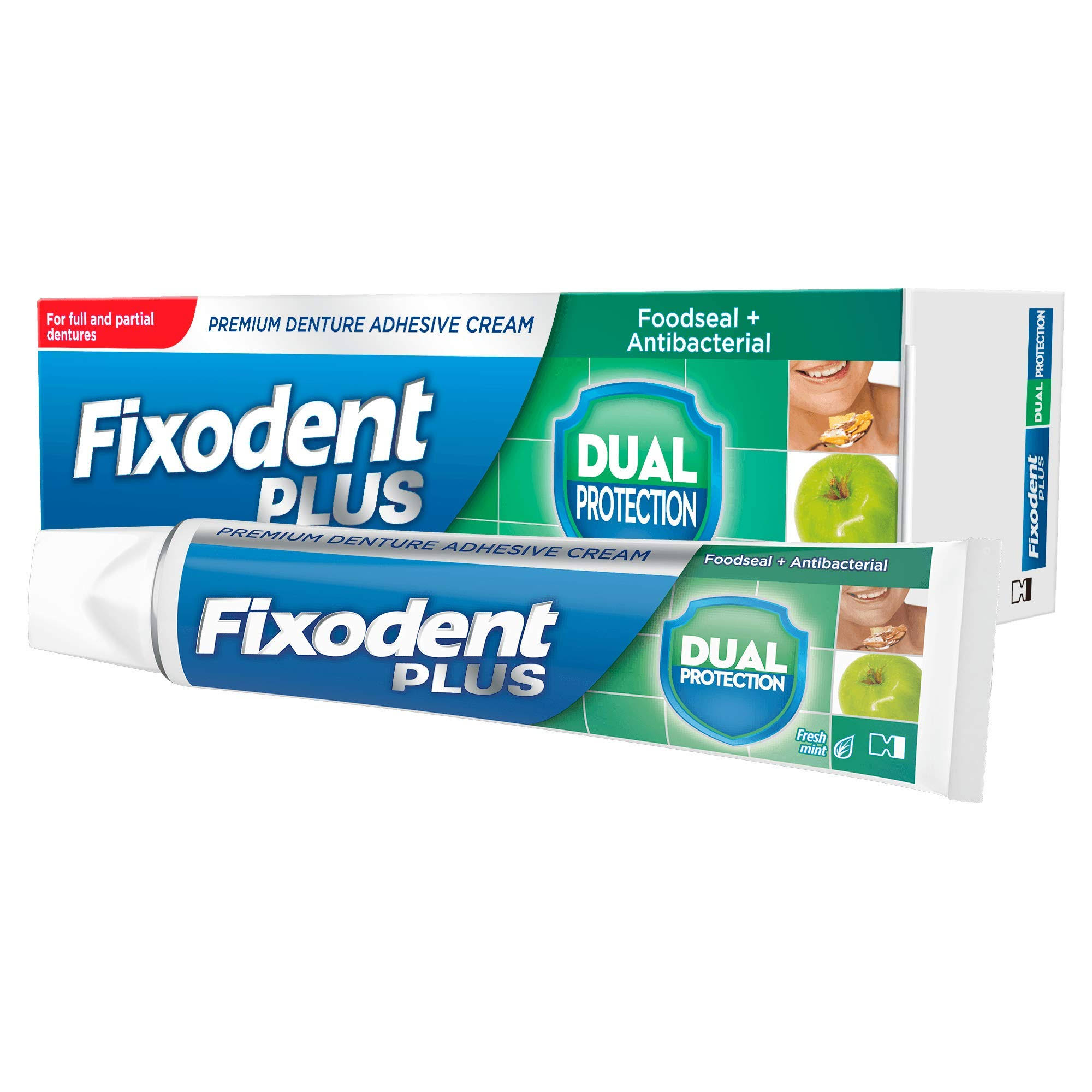 Fixodent Plus Dual Protection Premium Denture Adhesive - 40g