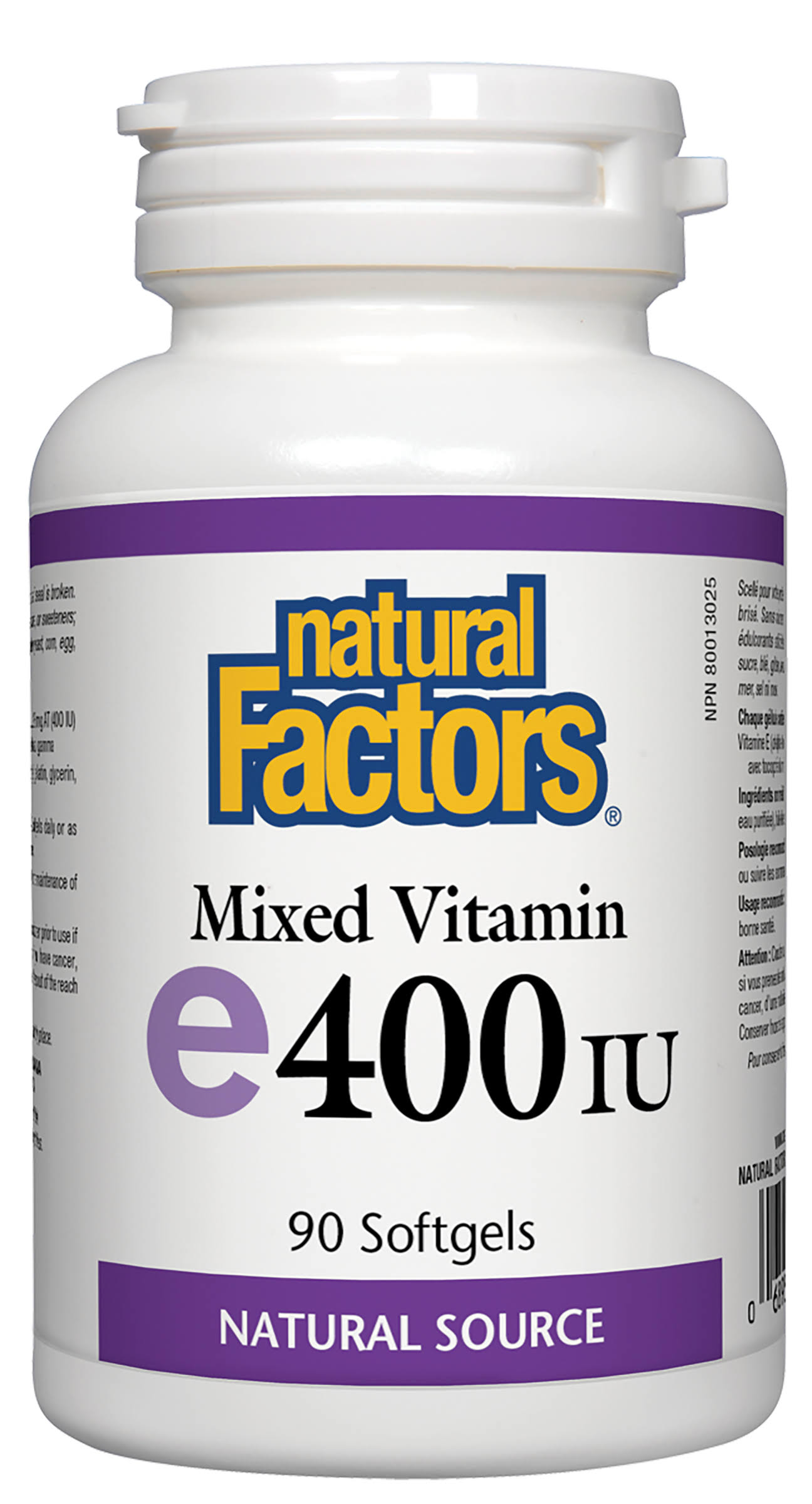 Natural Factors Mixed Vitamin E400 IU - 90 Softgels
