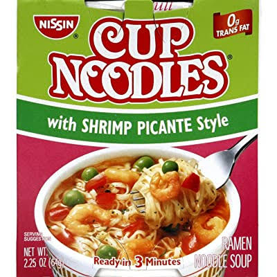 Nissin Cup Noodles - with Shrimp Picante Style Soup, 2.25oz
