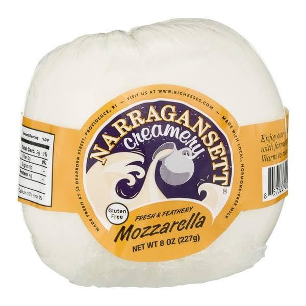 Narragansett Creamery Mozzarella - 8 Ounces - Siena Farms - Delivered by Mercato