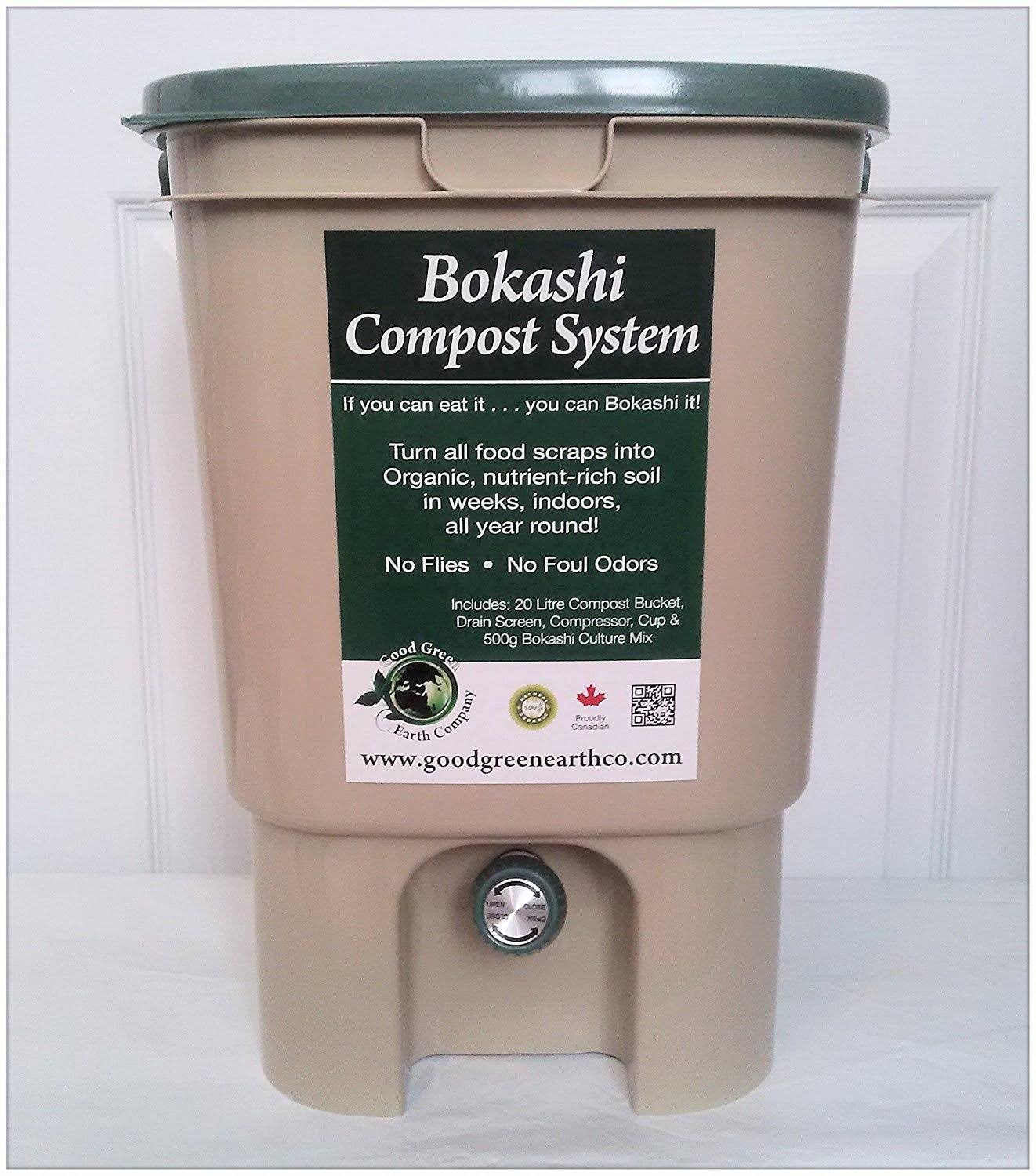 Good Green Earth Plastic Pet Waste Compost Kit - with Culture Mix, 12L