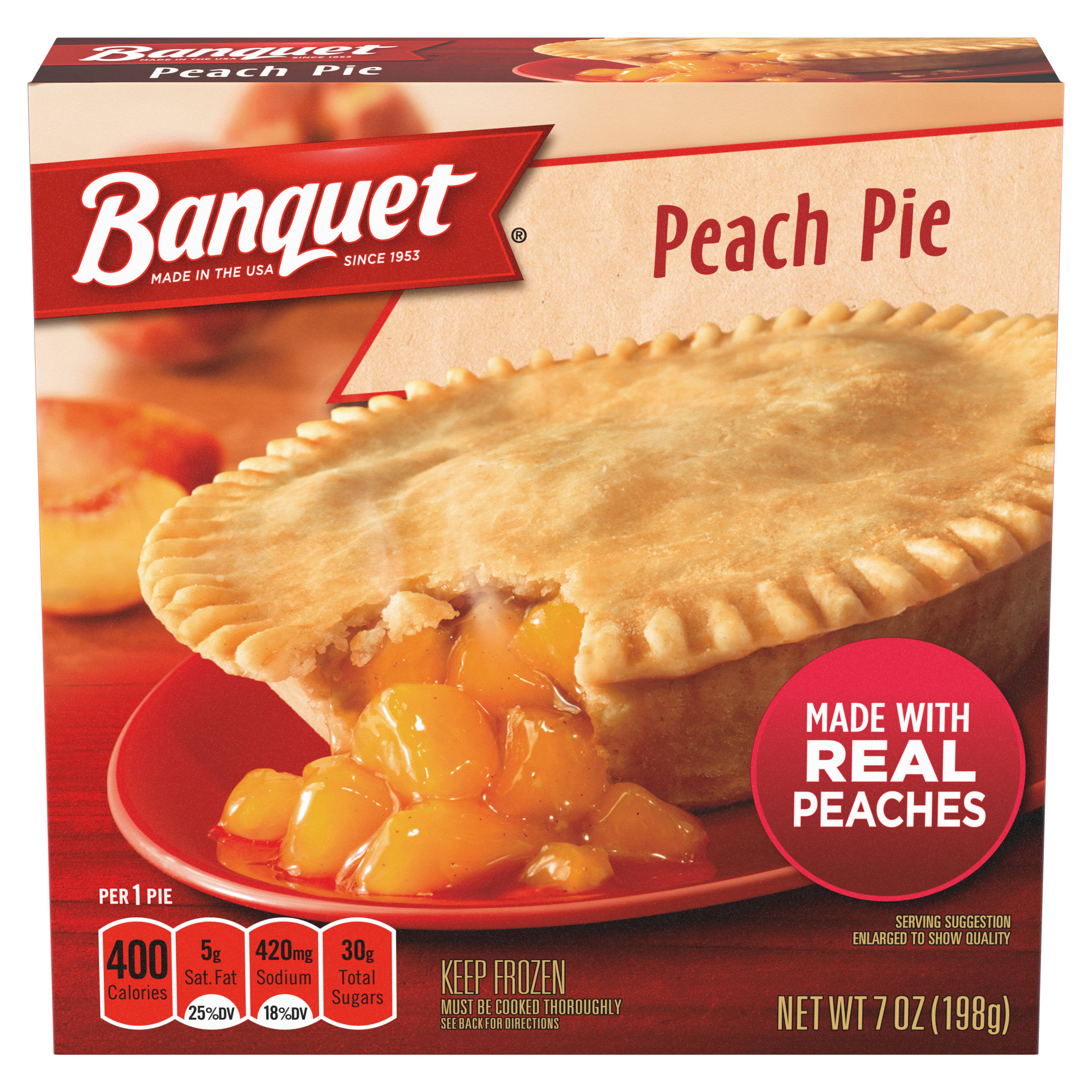Banquet Peach Pie - 7oz