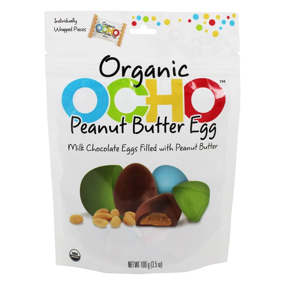 Ocho Candy - Organic Peanut Butter Eggs Milk Chocolate - 3.5 oz.