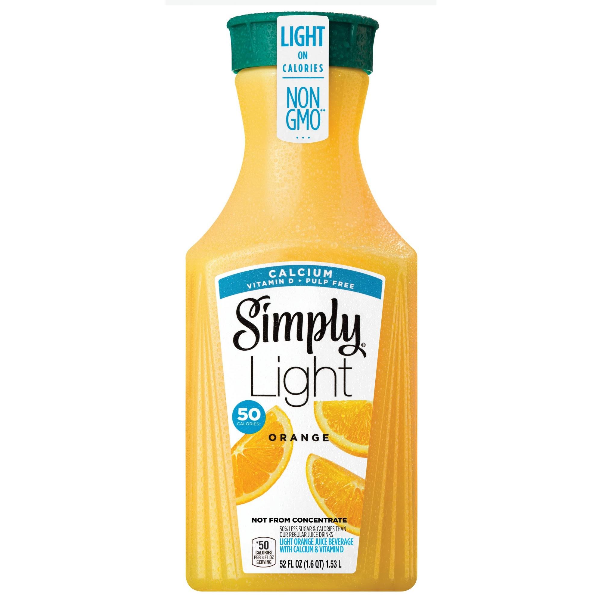 Simply Juice Beverage, Orange, Light - 52