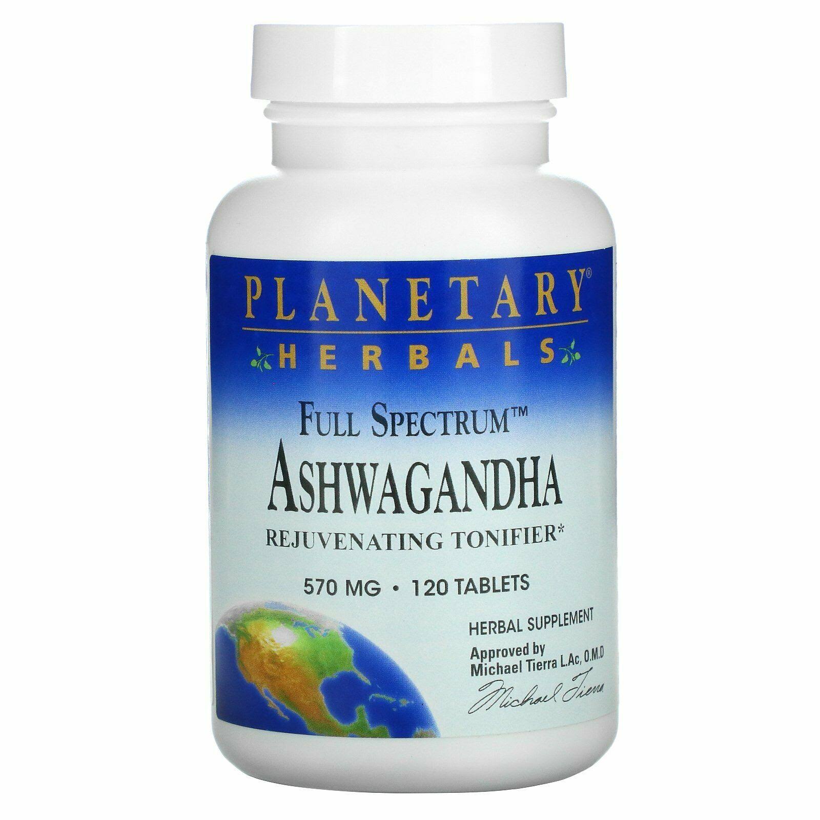 Planetary Herbals Ashwagandha Rejuvenating Tonifier Supplement - 120 Tablets