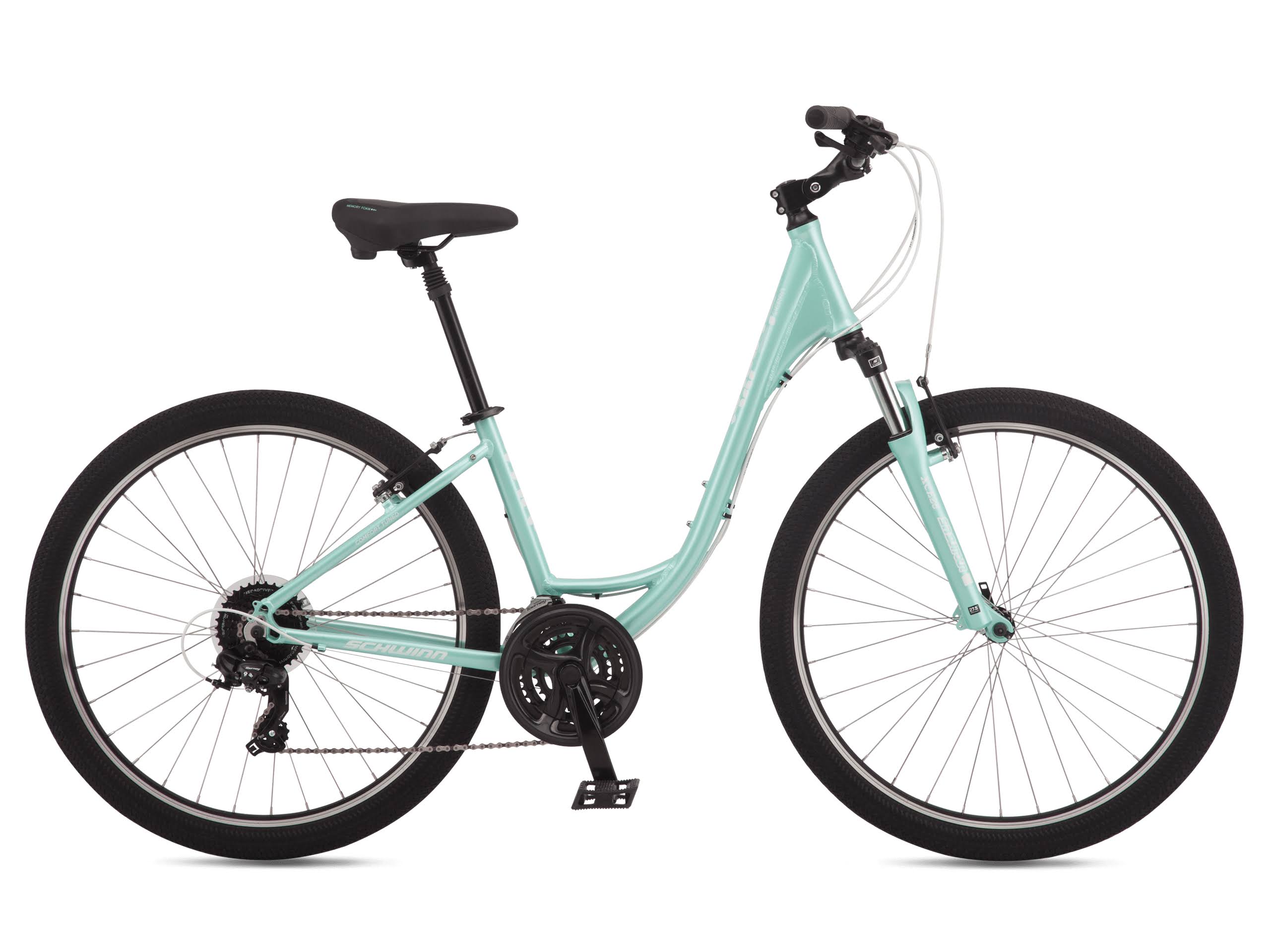 Sierra 27.5 Adult Bike Step-Thru - Mint Blue, Small | Schwinn Bikes