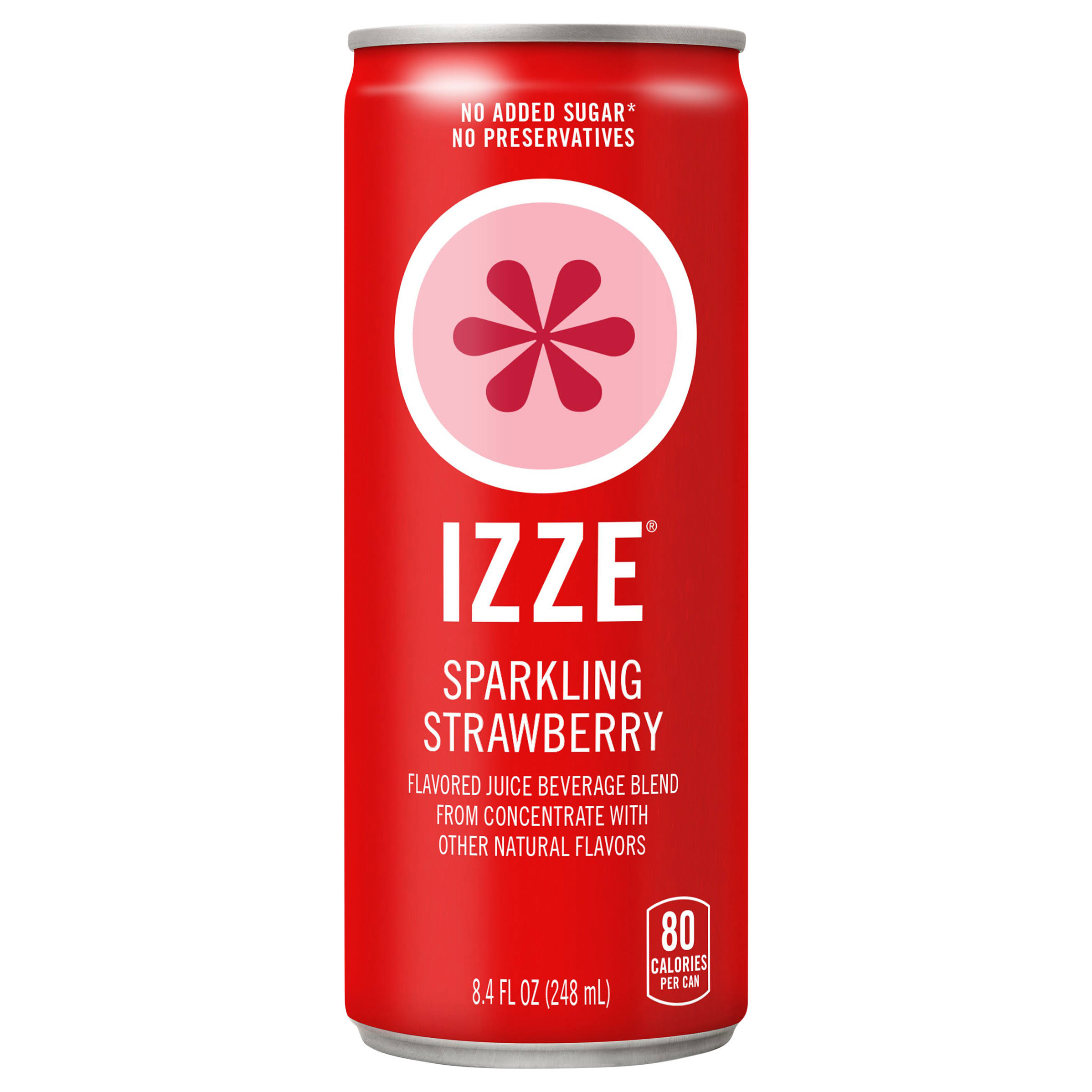 Izze Juice Beverage Blend, Sparkling Strawberry - 8.4 fl oz