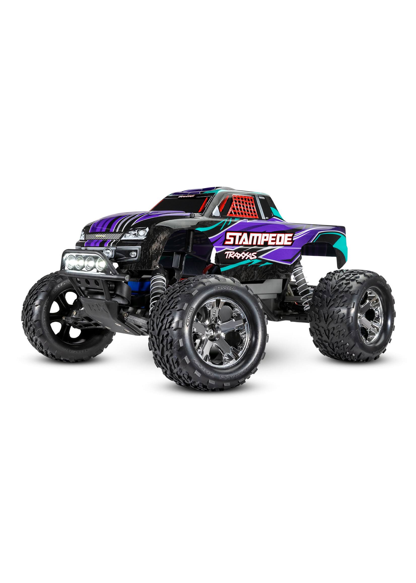 Traxxas 1/10 Stampede 2WD RTR Monster Truck with Lights - Purple