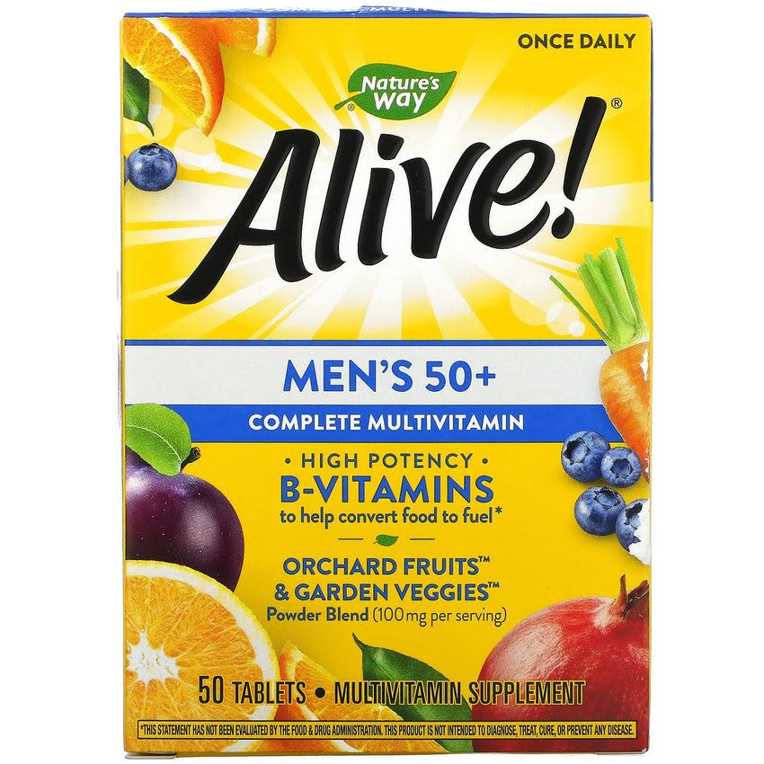 Nature's Way Alive! Men's 50+ Complete Multivitamin 50 Tablets