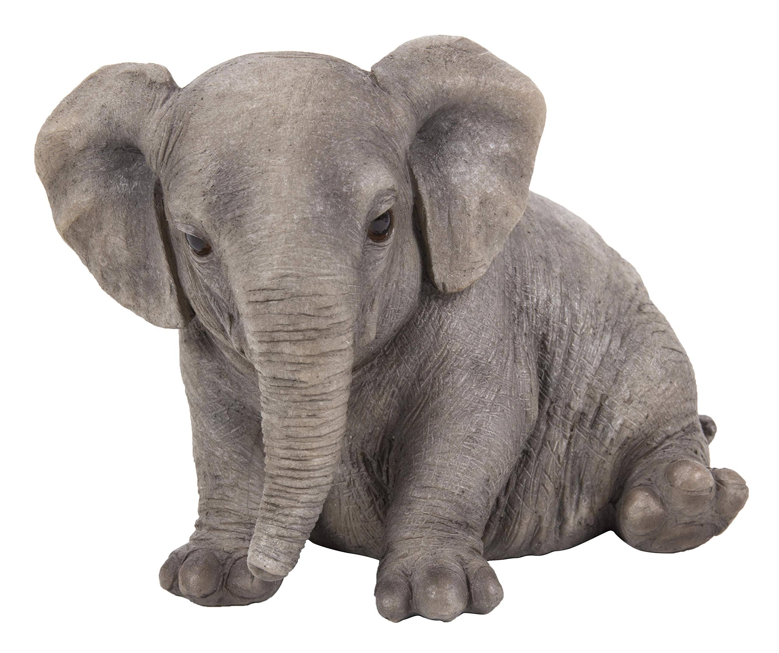 Hi-Line Gift Chubby Elephant Sitting Statue