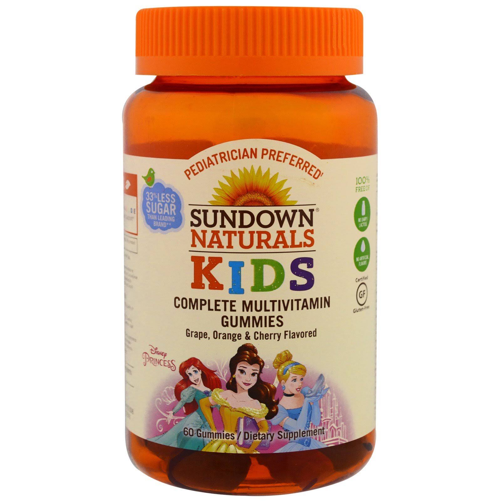 Sundown Naturals Kids Disney Princess Multivitamin Gummies - 60 Count
