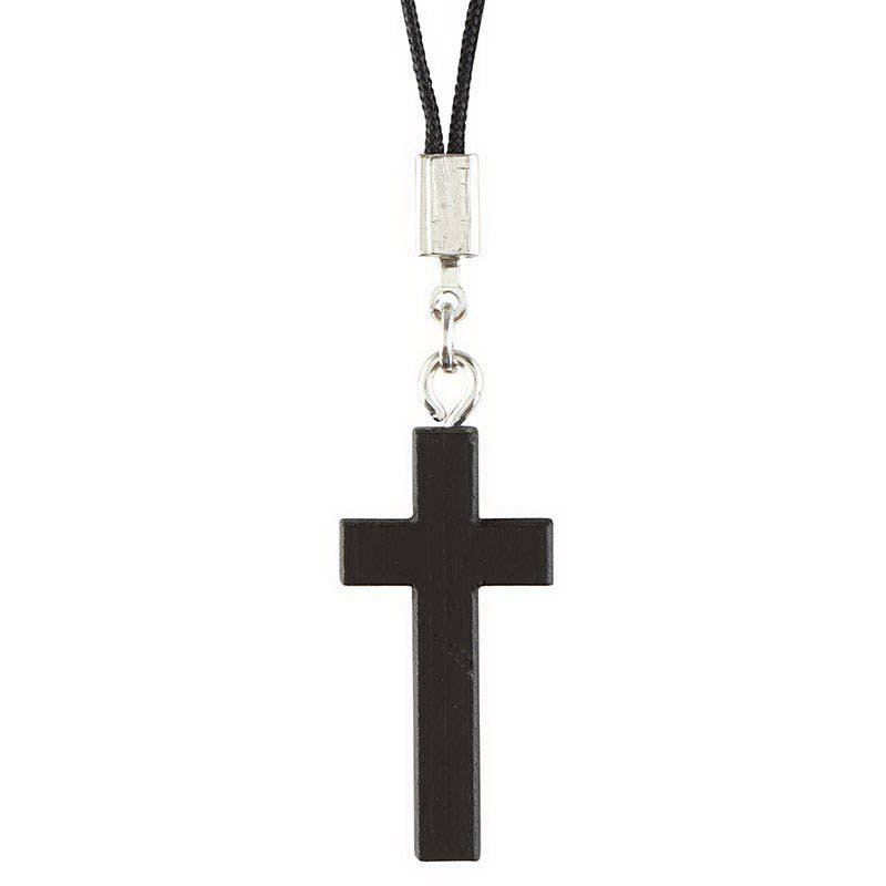 Berkander BK-12067 1.25" Cross Necklace - Black