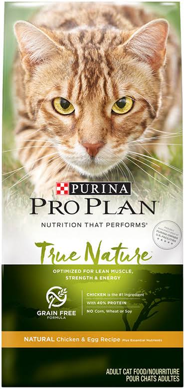 Purina Pro Plan True Nature Natural Adult Dry Cat Food - Chicken and Egg Recipe, 3.2lbs