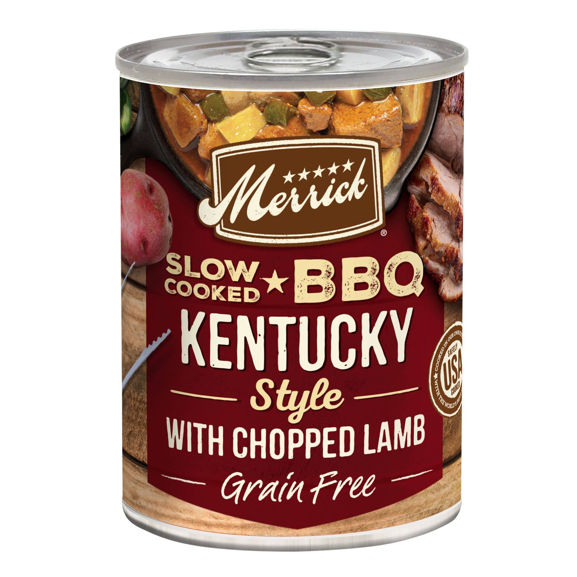 Merrick Slow-Cooked BBQ Kentucky Style With Chopped Lamb Grain-Free Canned Dog Food