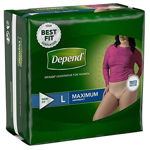 Depend Women's Fit-Flex Underwear - Large, 17 Pack