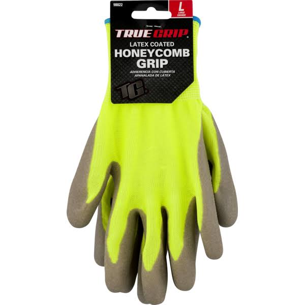True Grip Honeycomb Grip Gloves Large | Garage | 30 Day Money Back Guarantee | Free Shipping On All Orders | Delivery Guaranteed