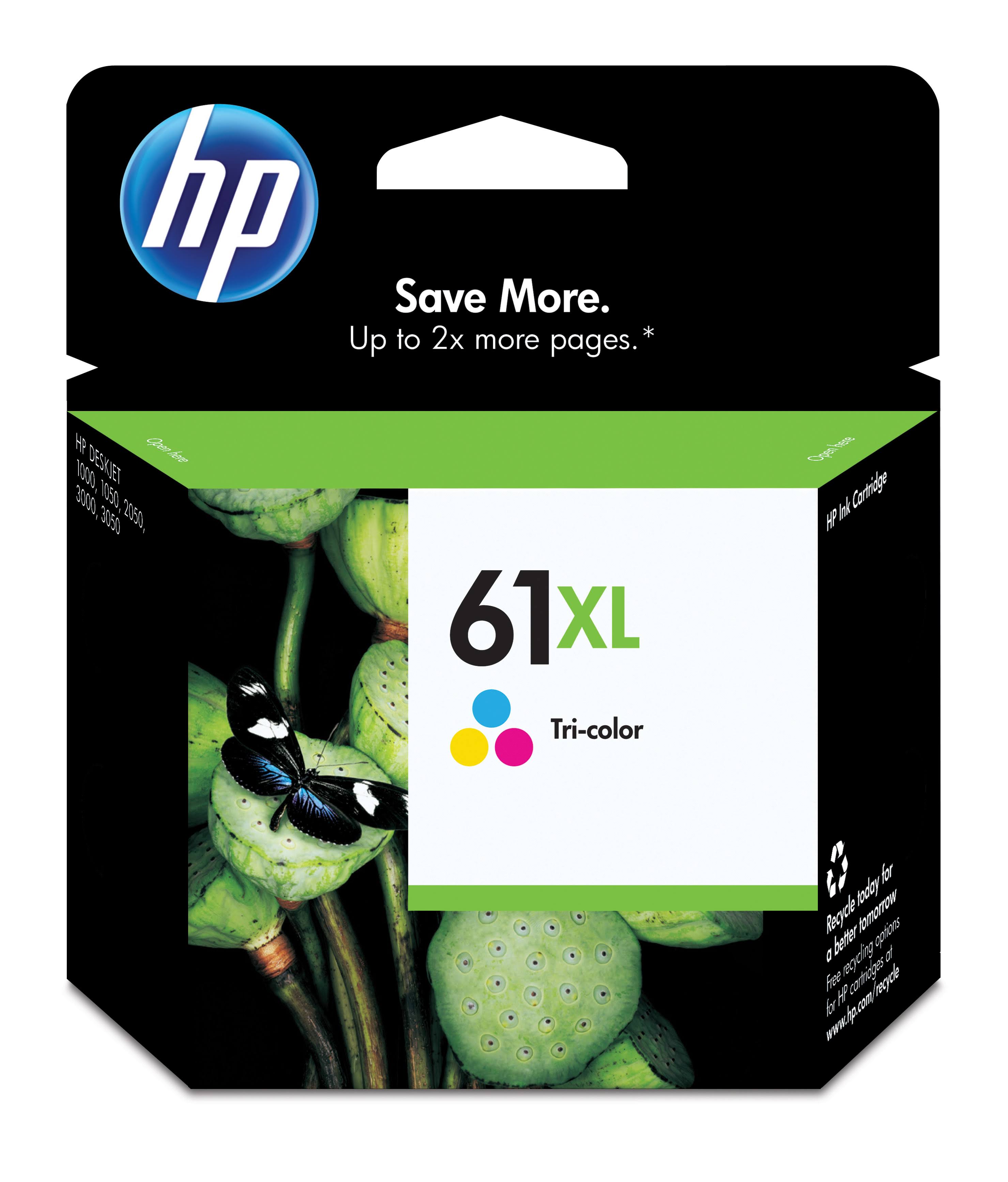 HP 61XL High Yield Original Ink Cartridge - Tri-color