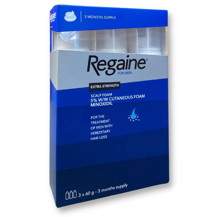 Regaine Extra Strength Scalp Foam 3 Months (3 bottles)