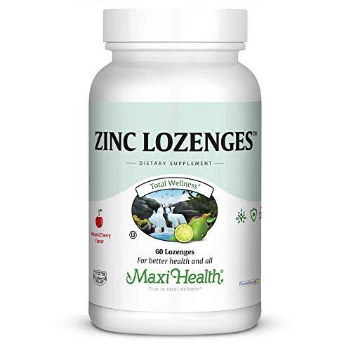Maxi Health Zinc Lozenges Zinc citrate 10MG with Vitamin C Cherr