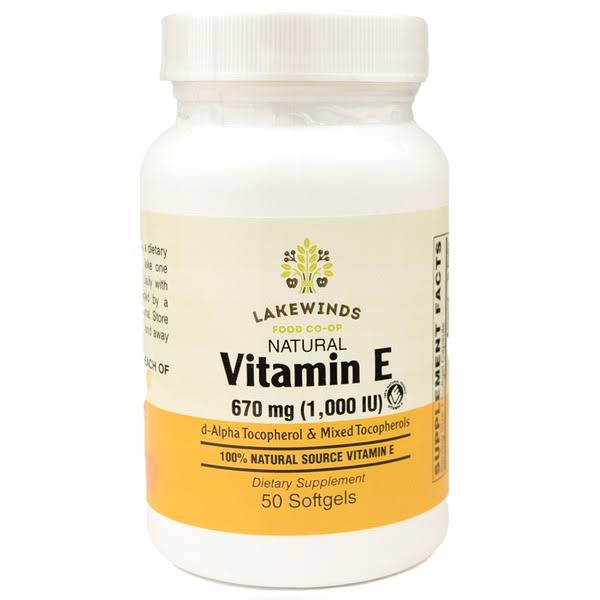 Blue Ridge Natural Vitamin E Supplement - 1000 IU, 50 Softgels