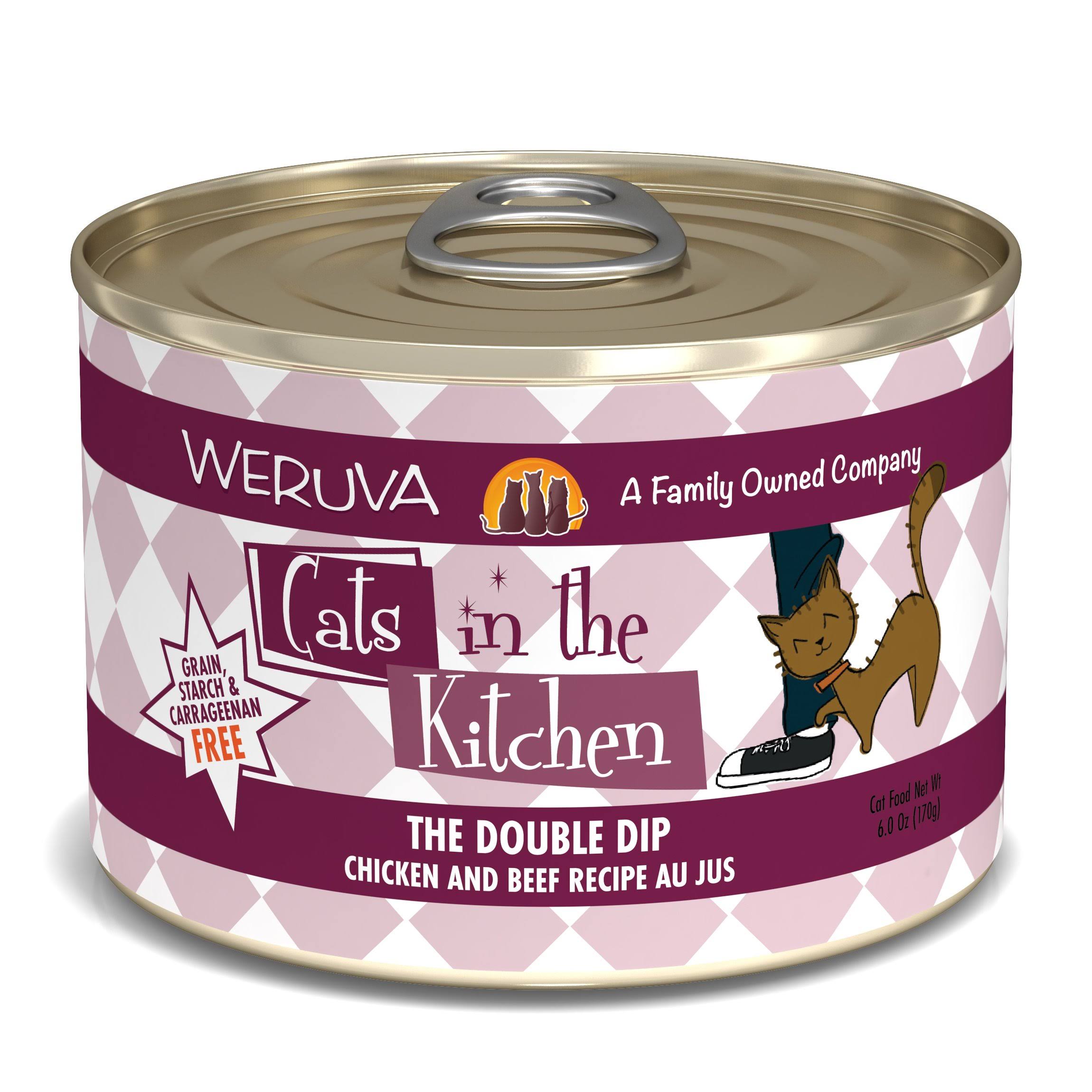 Weruva The Double Dip Cat Food - Chicken and Beef Au Jus, 6oz, 24pk