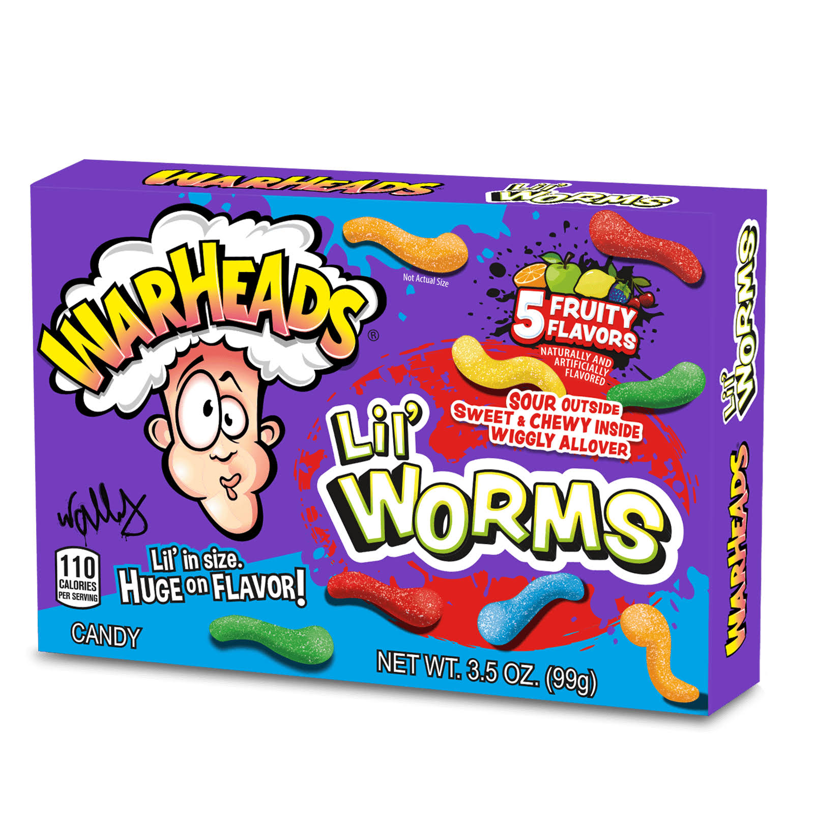 Warheads 99g Lil Worms Sour Sweet/Fruity/Gummy Candy Theatre Box Kids/Children