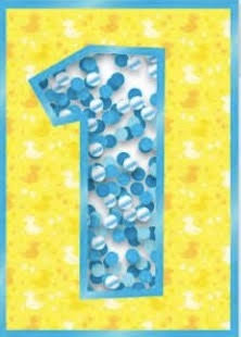 Age 1 Confetti Birthday Card