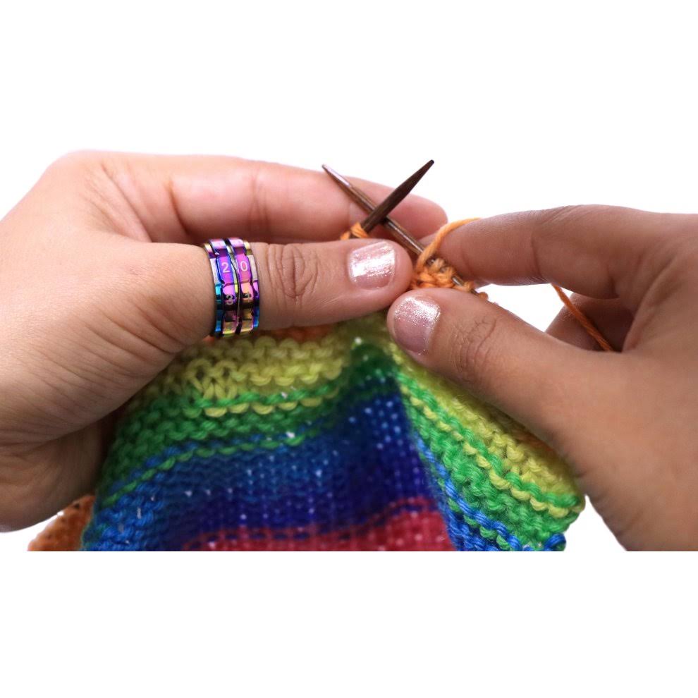 Knitter's Pride Rainbow Row counter Ring-Size 8: 18.2mm Diameter