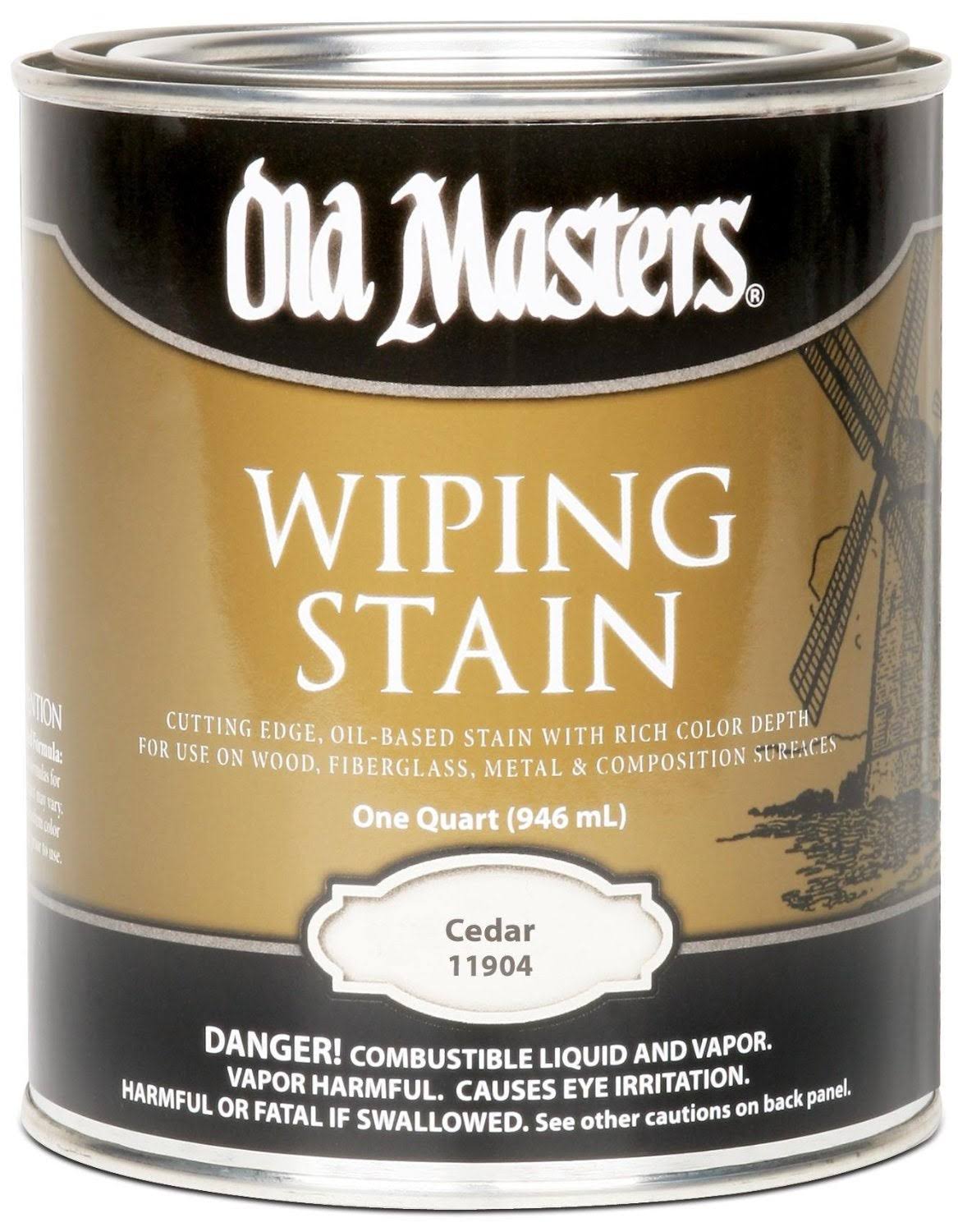 Old Masters Wiping Wood Stain - Cedar, 1 Quart