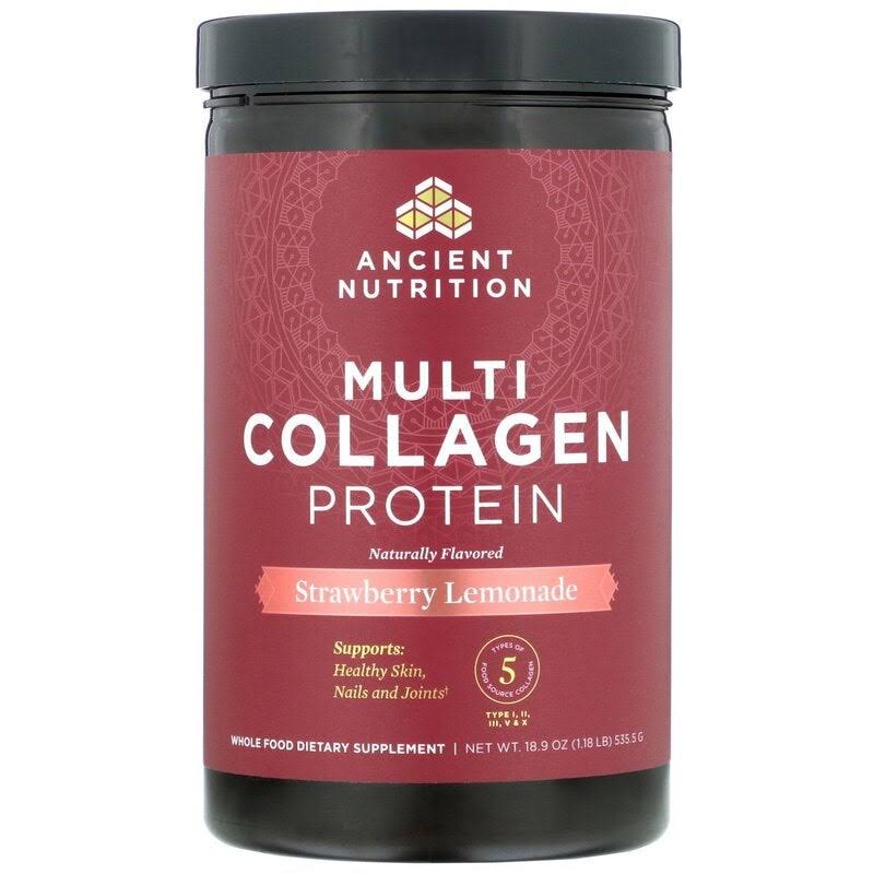 Ancient Nutrition Dr. Axe Multi Collagen Protein Strawberry Lemonade 535g Powder