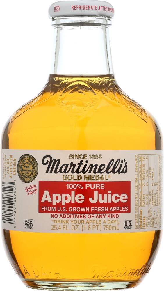 Martinellis Apple Juice - 25.4 Oz Pack -- 12 Case
