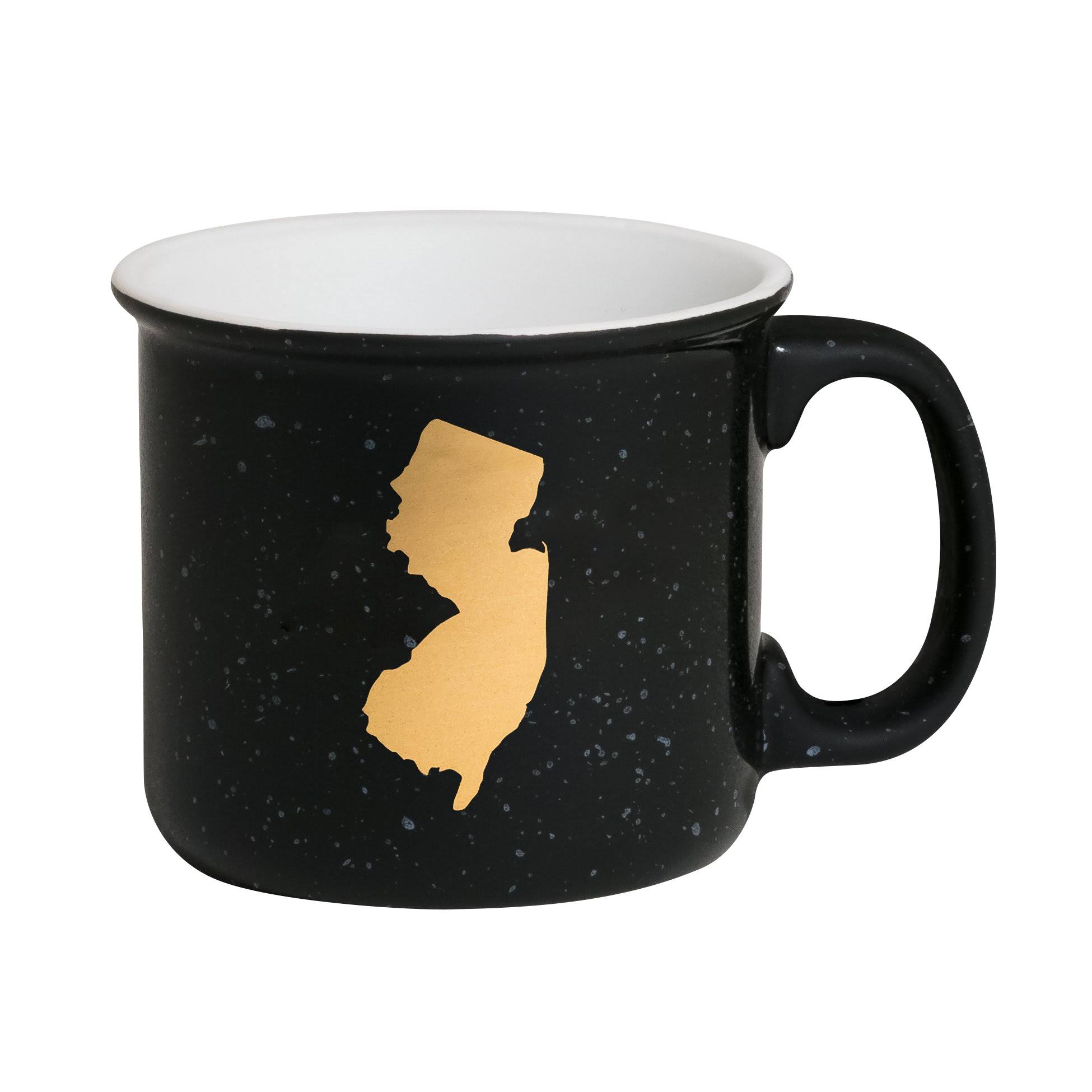 About Face Designs 186609 State of New Jersey Stoneware Coffee Mug 13.5 oz. Black