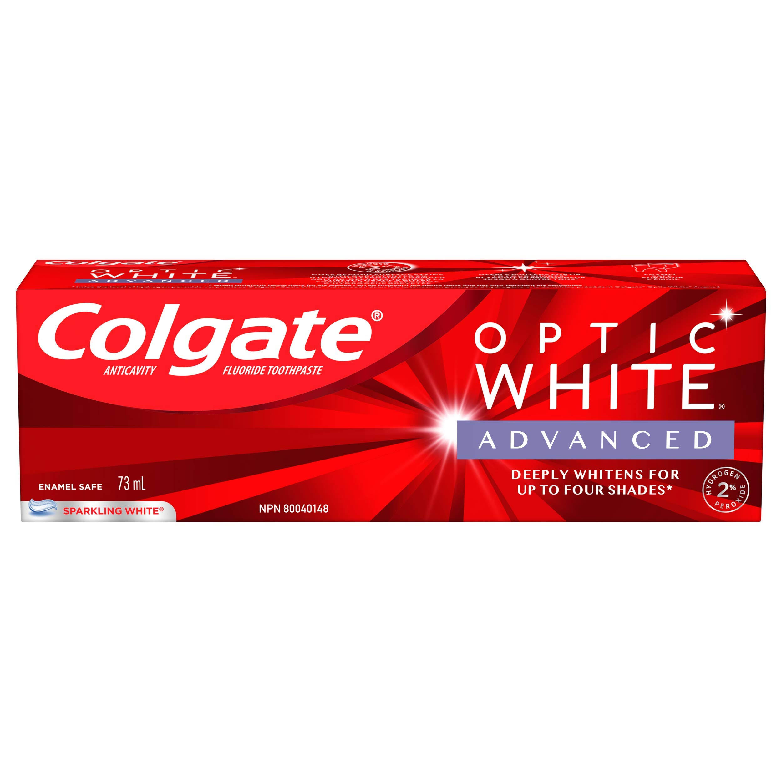 Colgate Optic White Advanced Teeth Whitening Toothpaste, Sparkling White 73 Ml
