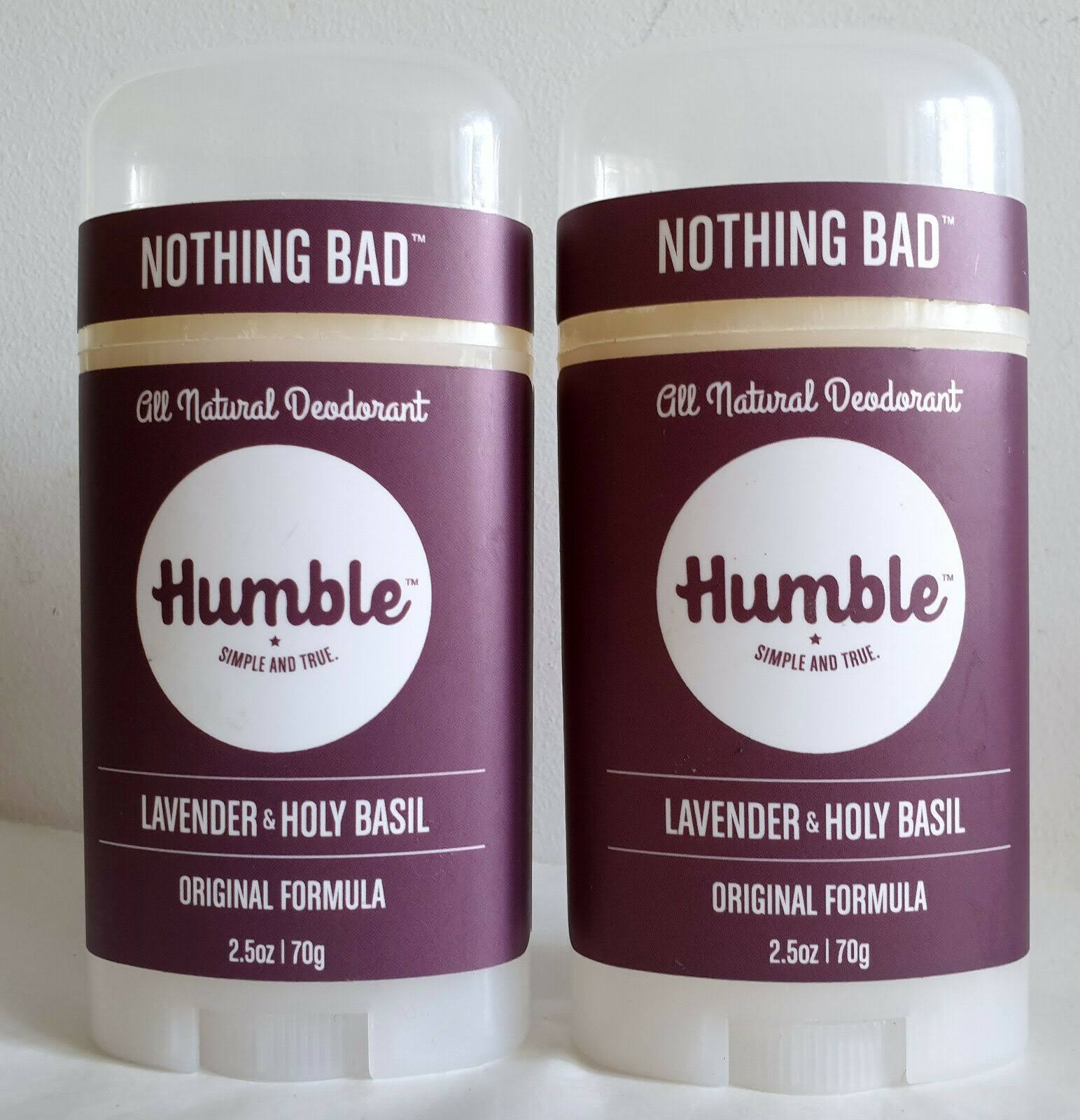 Humble Brands, Inc. All Natural Deodorant - Essential Lavender and Holy Basil, 2.5oz