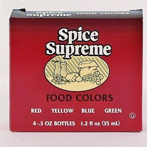 Spice Supreme Food Color 4 Pack Assorted Case Pack 24