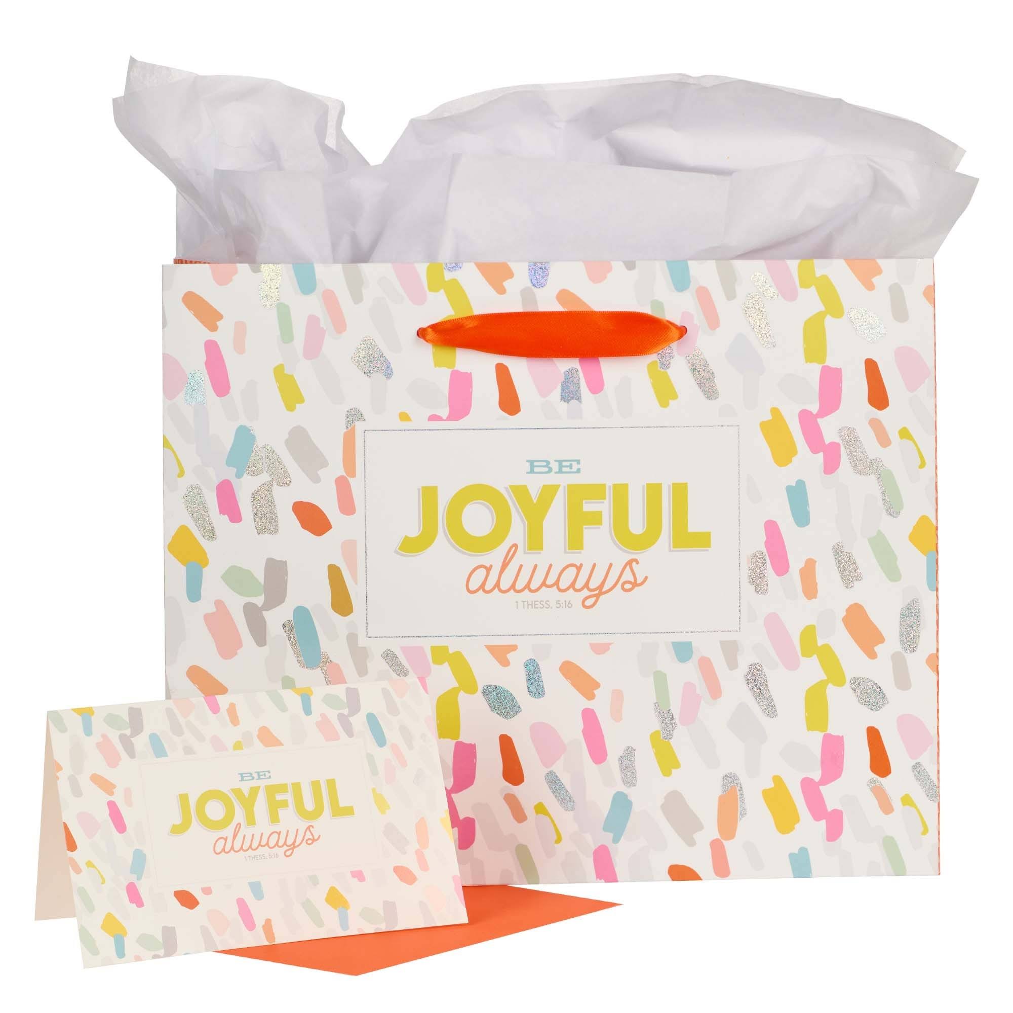 Be Joyful Always Gift Bag, Large