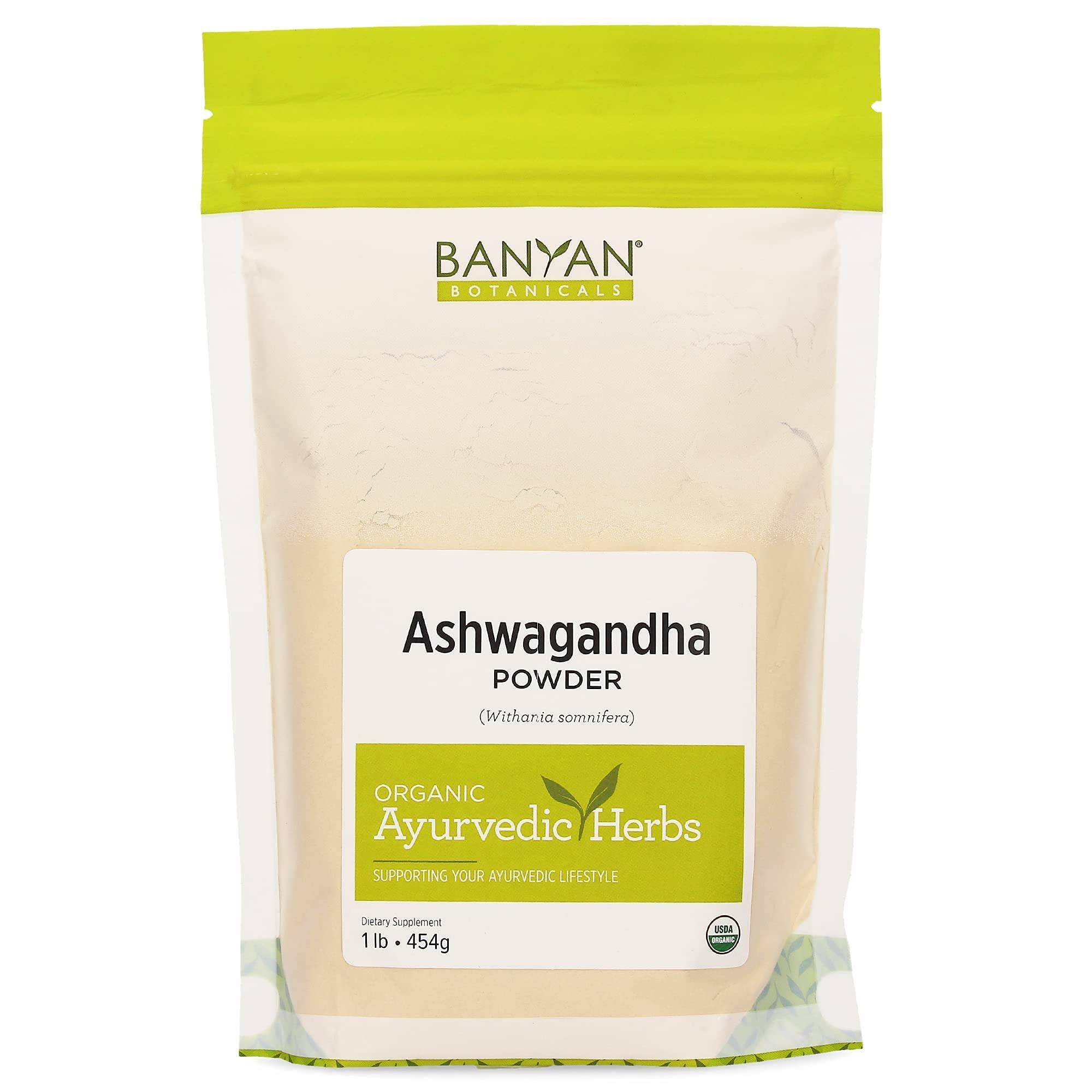 Banyan Botanicals - Ashwagandha Powder, Organic - 1 LB (454 Grams)