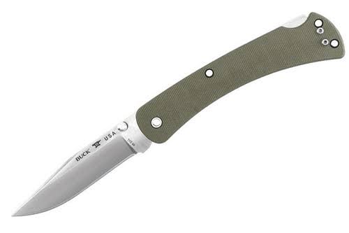 Buck 110 Slim Pro S30v Hunter Folder Pocket Knife - Green, 3.75"