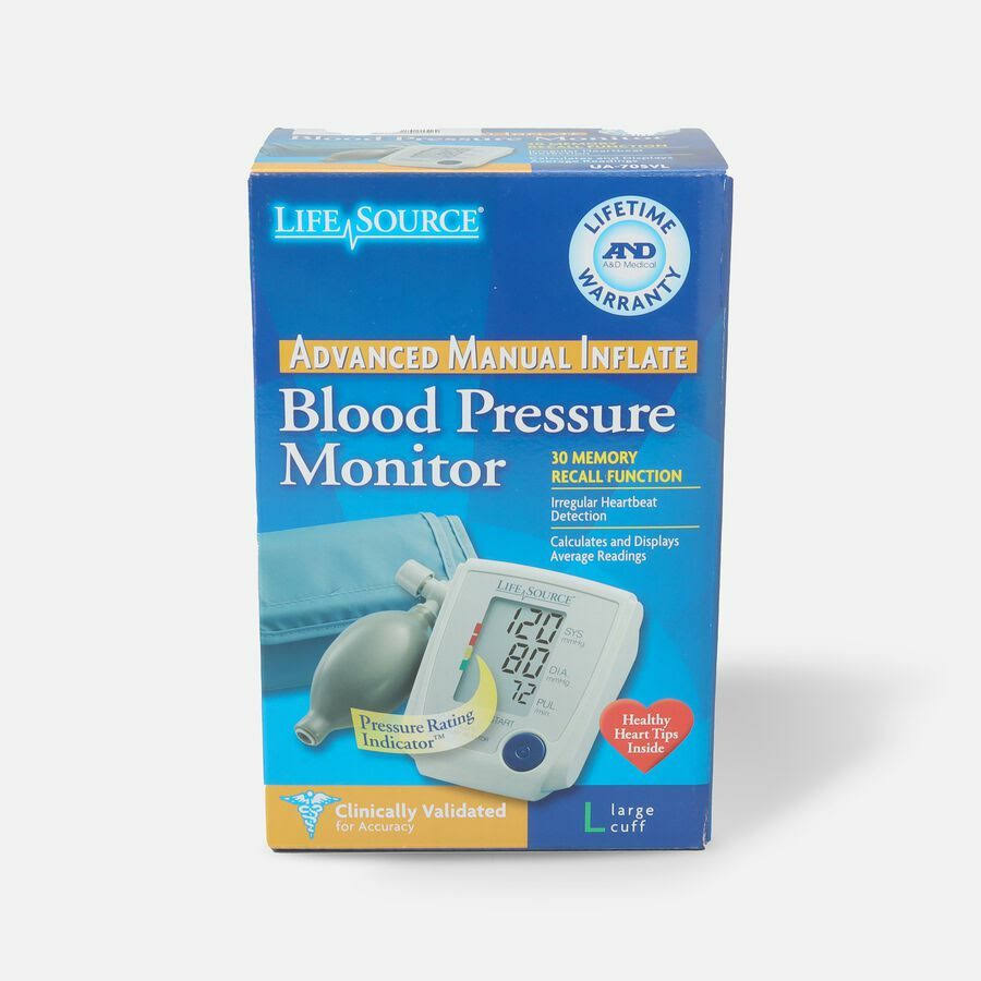 LifeSource UA-705VL Advanced Manual Inflate Blood Pressure Monitor - with Large Cuff and Pressure Rating Indicator