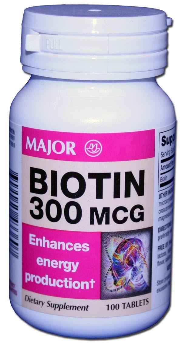 Major Biotin 300mcg Enhance Energy Supplement - 100ct