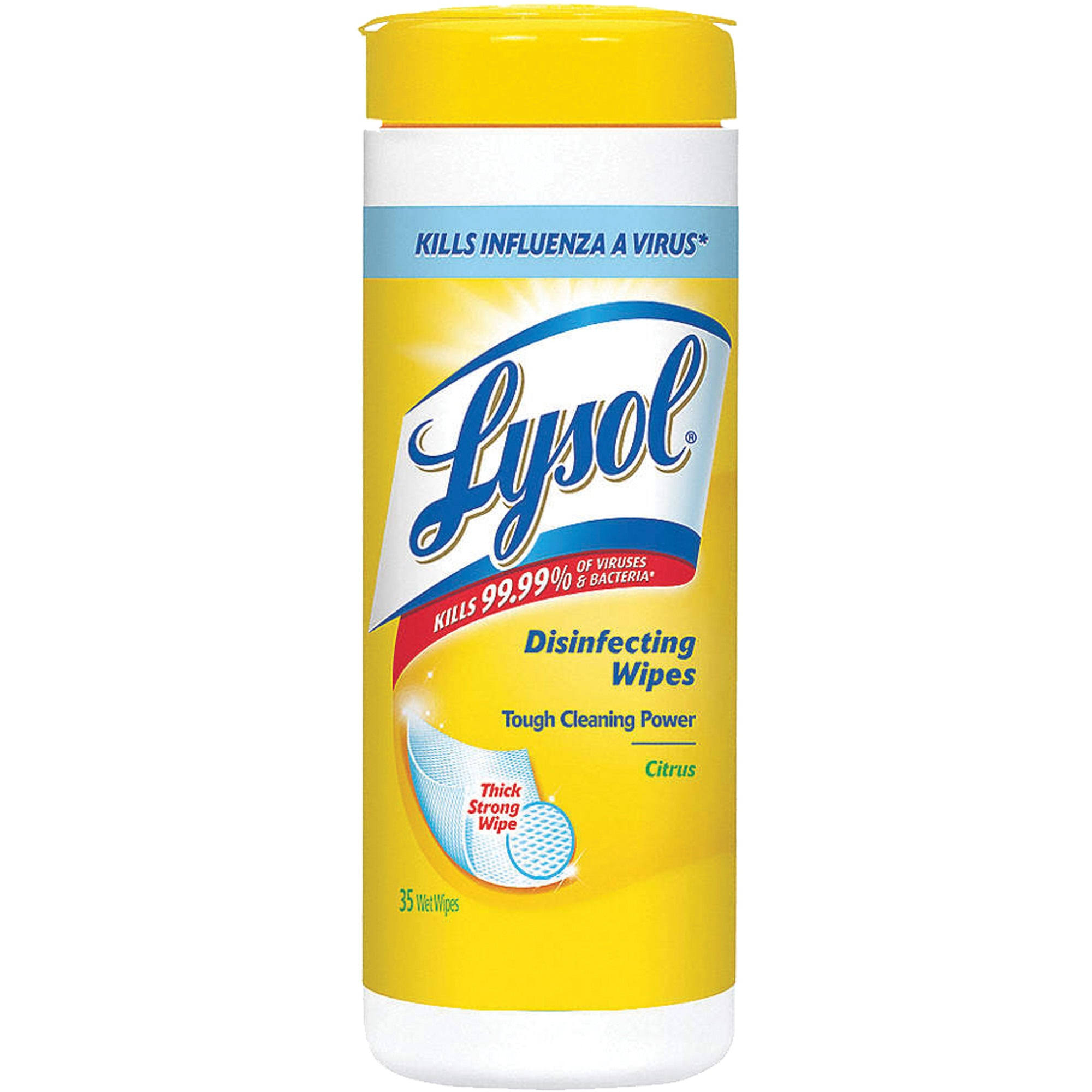 Lysol Disinfecting Thick Strong Cleaning Wipes - Citrus, 210 Count